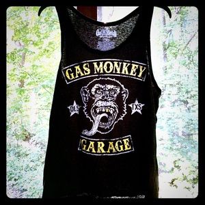 Men’s Small Black & Yellow Gas Monkey Tank Top